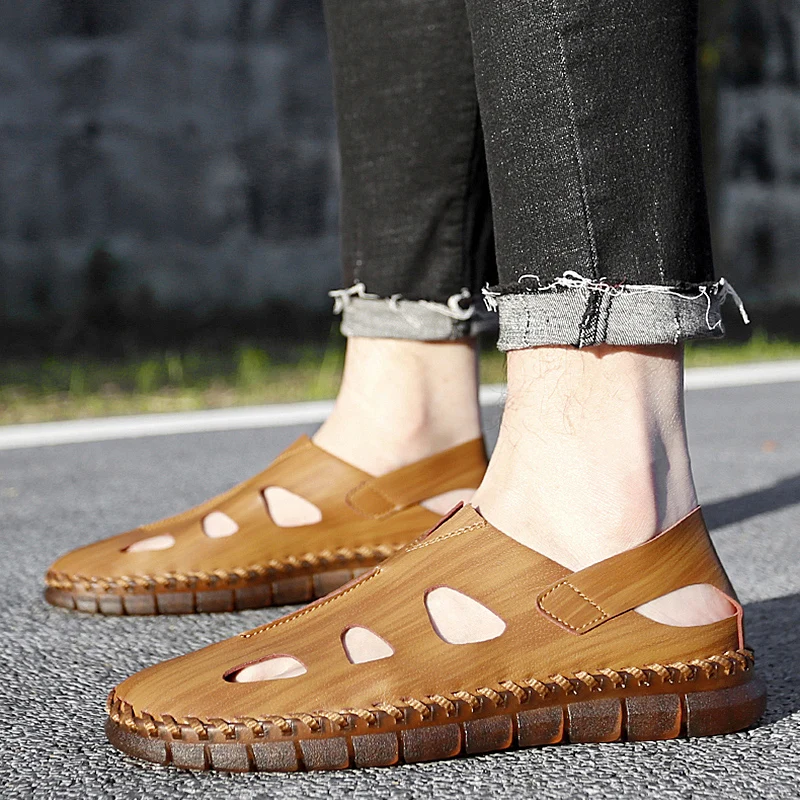 Men Sandals Leather Mens Summer Shoes Casual Comfortable Flats Sandals men fashion Soft Beach Footwear Male Shoes
Men Sandals Leather Mens Summer Shoes Casual Comfortable Flats Sandals men fashion Soft Beach Footwear Male Shoes