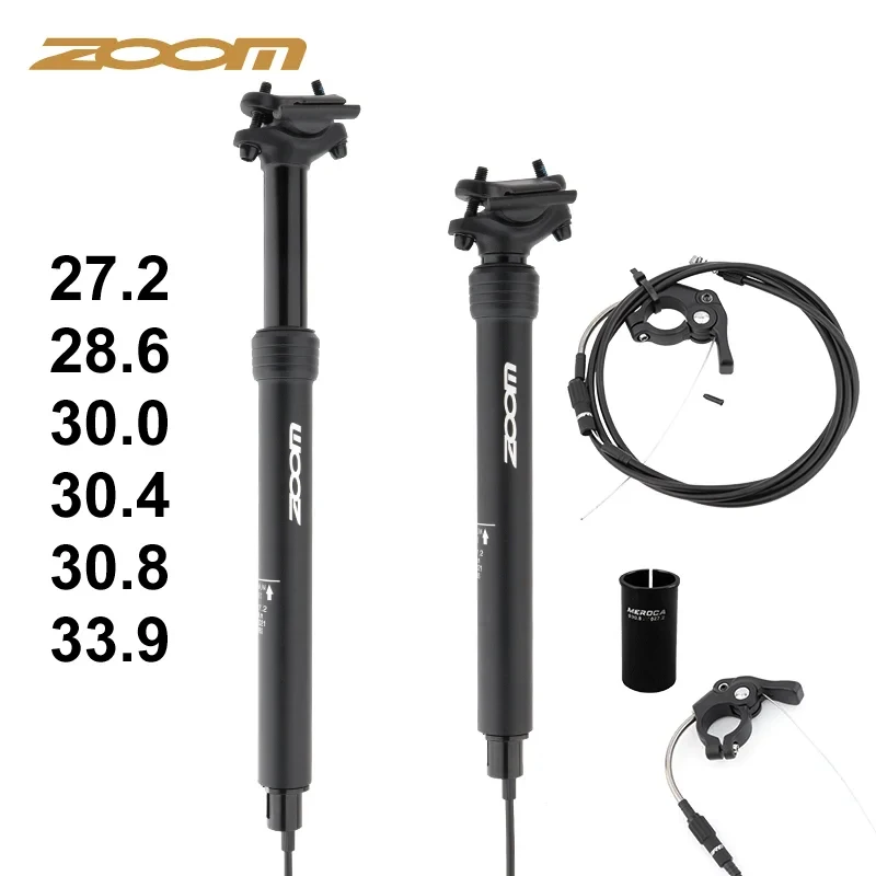 ZOOM 27.2 28.6 30.8 31.6.33.9mm Mountain bike Seat Post bicycle Dropper Seatpost Hydraulic Lifting Innternal Wire 80mm Stroke
ZOOM 27.2 28.6 30.8 31.6.33.9mm Mountain bike Seat Post bicycle Dropper Seatpost Hydraulic Lifting Innternal Wire 80mm Stroke