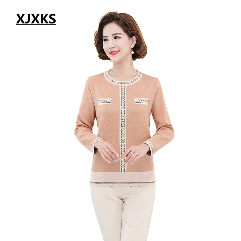 XJXKS 2022 Autumn And Winter Latest Loose Plus Size Women's Sweater High Quality Wool Knitted Pullover Sueters De Mujer
XJXKS 2022 Autumn And Winter Latest Loose Plus Size Women's Sweater High Quality Wool Knitted Pullover Sueters De Mujer