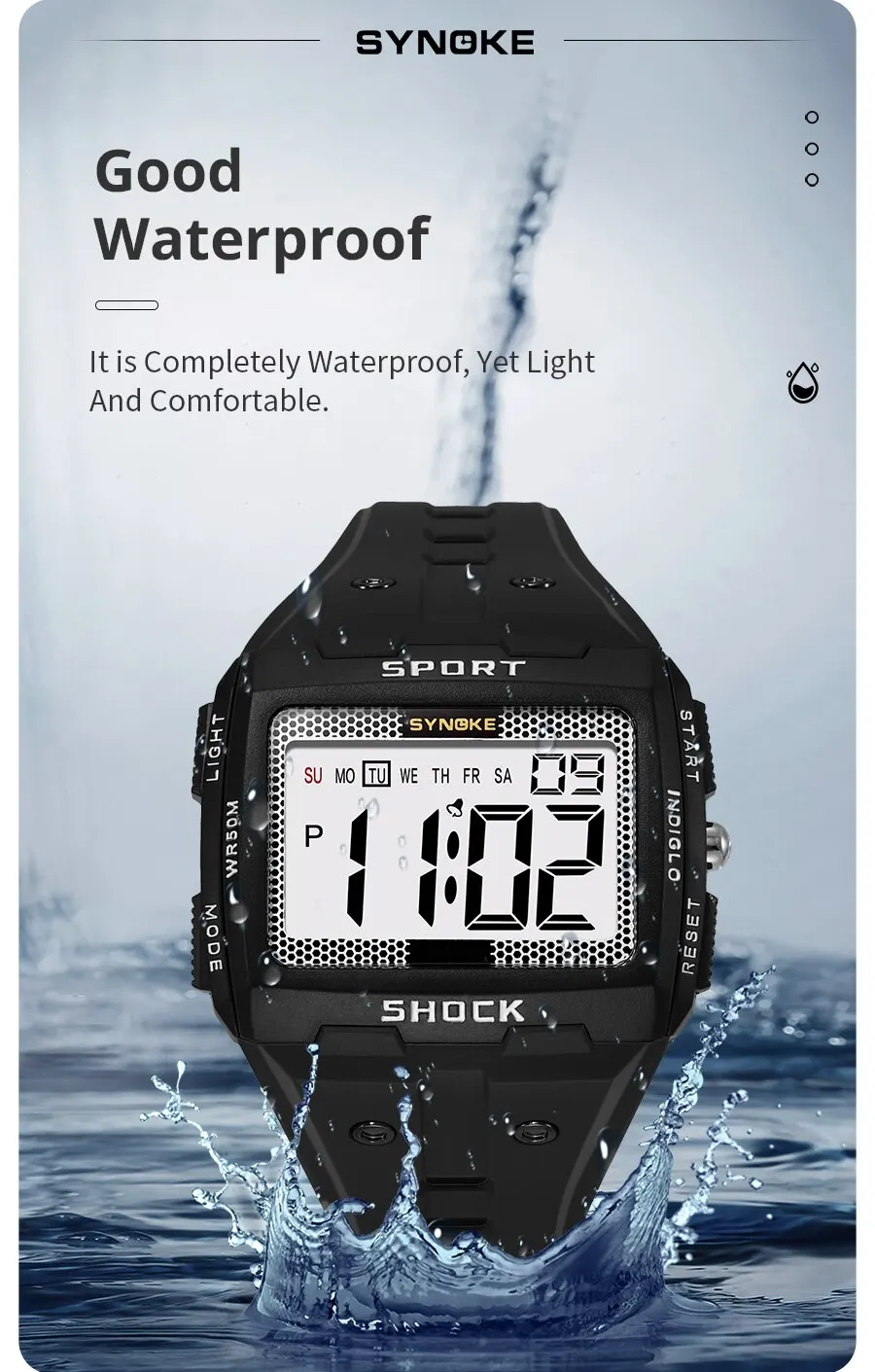 New for Men Sports Electronic Watch Waterproof Night Glow Large Screen Square Student Watch Outdoor Running Camping 4 Mallzona S197e604be30a4f259f36cd573a5620012 New for Men Sports Electronic Watch Waterproof Night Glow Large Screen Square Student Watch Outdoor Running Camping Mallzona