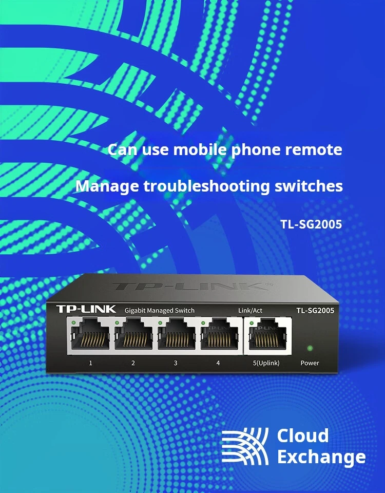 S197ee7a827b243f9aa08693f25c28ac9Y TP-LINK Cloud Switching TL-SG2005 Five-port Full Gigabit Web Network Management Cloud Management Switch Network Cable Splitter