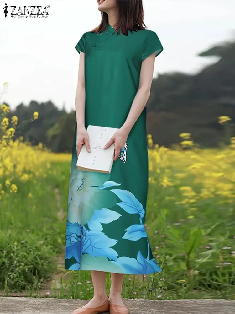 ZANZEA Women Elegant Dress Summer Short Sleeve Floral Printed Robe Casual Holiday Party Midi Vestidos Bohemain Vintage Sundress
ZANZEA Women Elegant Dress Summer Short Sleeve Floral Printed Robe Casual Holiday Party Midi Vestidos Bohemain Vintage Sundress