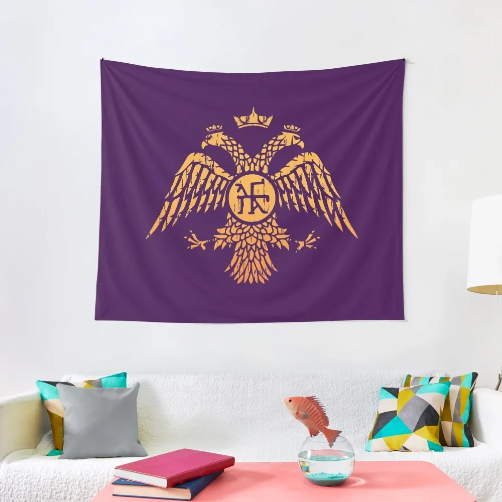 

Byzantine Eagle Symbol Flag Tapestry On The Wall Christmas Decoration Home Decor Aesthetic Room Decorator Tapestry