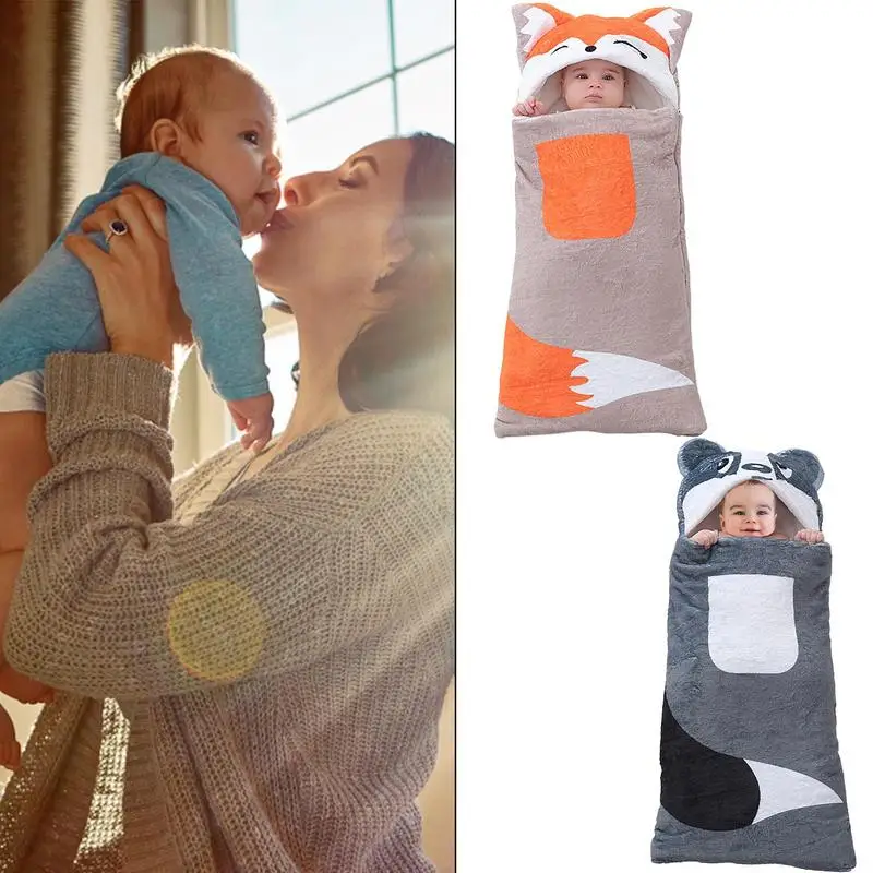 

Детские спальные мешки для новорожденных, зимний хлопковый спальный мешок для новорожденных, теплое носимое одеяло с ногами