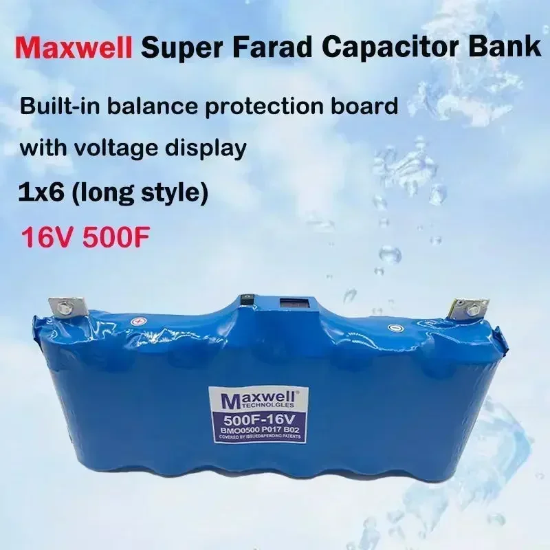 Maxwell Super Farad capacitor 16V500F automobile rectifier 2.7V3000F, with equalization board, voltage display, audio capacitor
Maxwell Super Farad capacitor 16V500F automobile rectifier 2.7V3000F, with equalization board, voltage display, audio capacitor