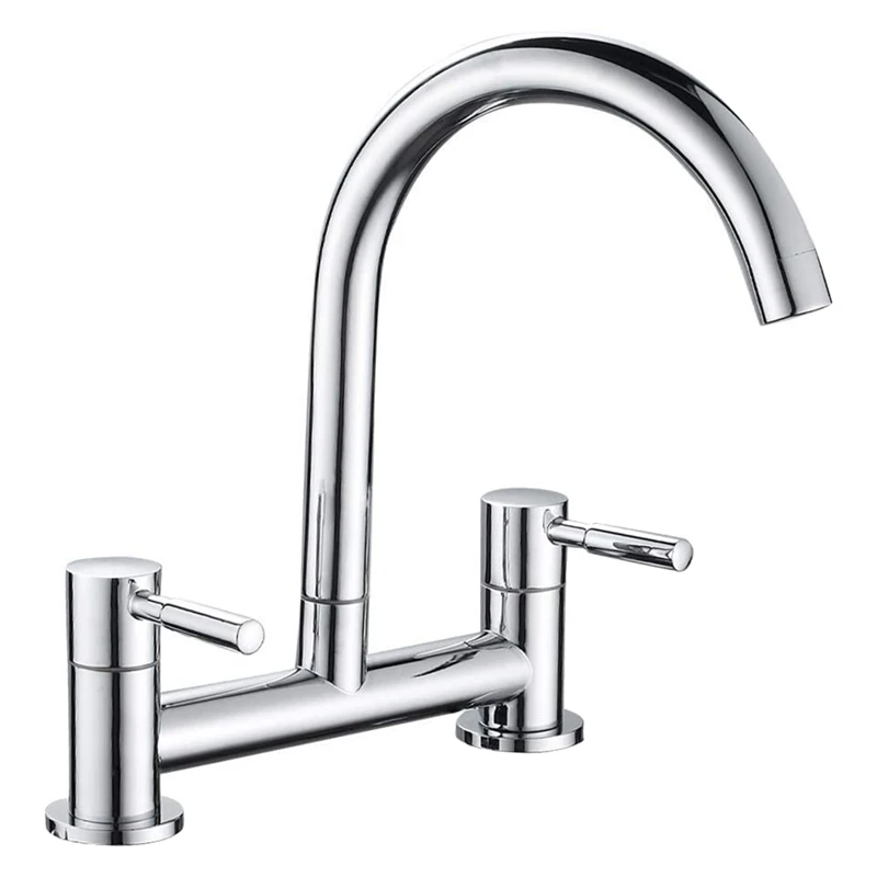 Kitchen Sink Mixer Tap,2 Hole Kitchen Mixer Tap,Dual Lever Bridge Faucet ,180Mm Centres Deck Mounted,1/4 Turn,Swivel
Kitchen Sink Mixer Tap,2 Hole Kitchen Mixer Tap,Dual Lever Bridge Faucet ,180Mm Centres Deck Mounted,1/4 Turn,Swivel
