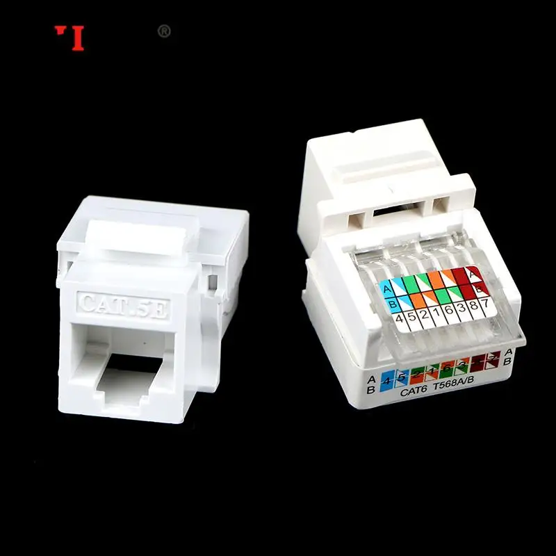 

Сетевой модуль CAT6 CAT5E, проходной Модульный штекер RJ45, сетевые разъемы UTP 50u 8P8C, обжимный конец для кабеля Ethernet, 1 шт.