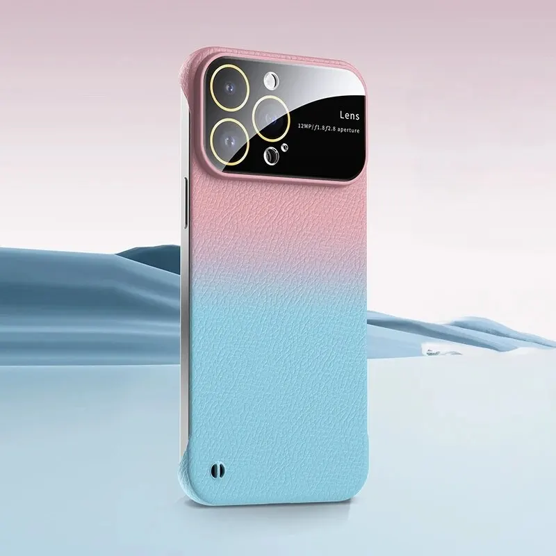 

Безрамочный чехол для iPhone 11 12 13 14 15 Pro Max, теплоотвод, роскошный градиентный ультратонкий противоударный чехол-накладка