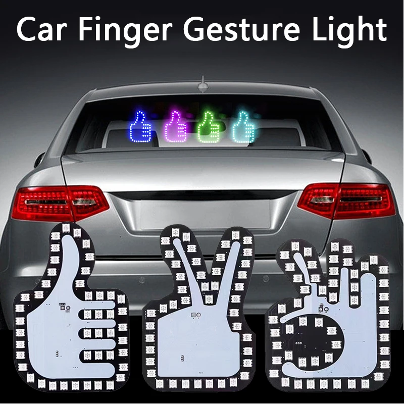 Window Gesture Hand Led for Car Finger Light with Remote Control Road Travel Sign Warning Display Car Decorations Accessories
Window Gesture Hand Led for Car Finger Light with Remote Control Road Travel Sign Warning Display Car Decorations Accessories
