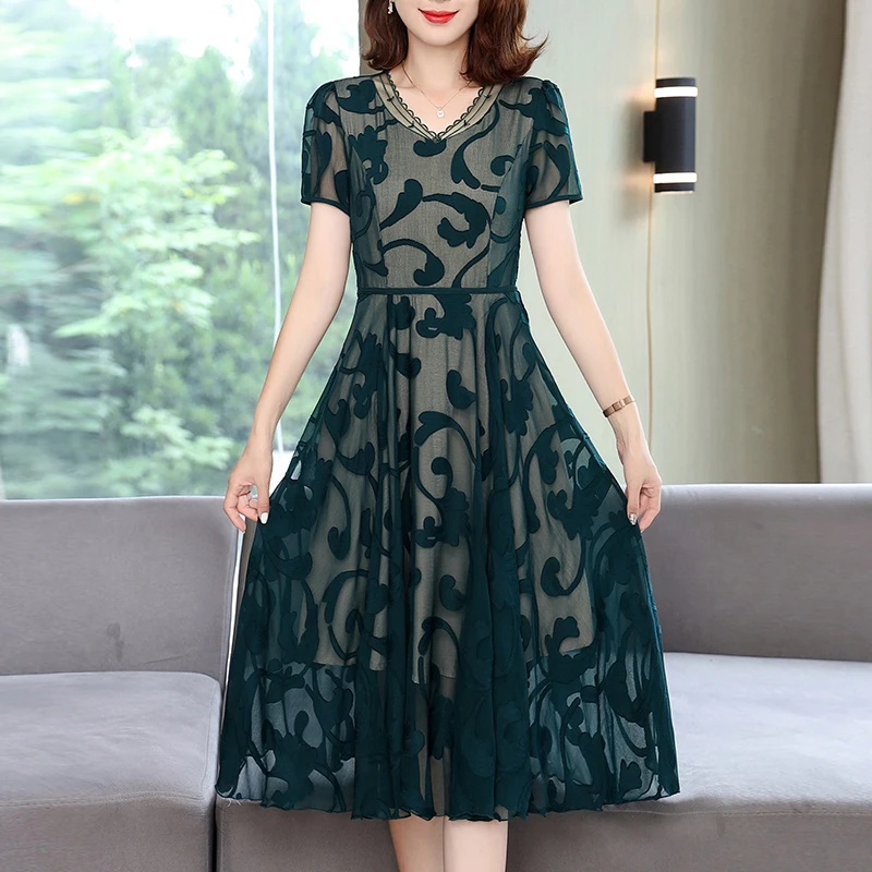 2022 Green Elegant Casual Midi Dress Summer Black Vintage Chiffon Dresses Women Bodycon Party Boho Evening Festa Luxo Vestidos
2022 Green Elegant Casual Midi Dress Summer Black Vintage Chiffon Dresses Women Bodycon Party Boho Evening Festa Luxo Vestidos
