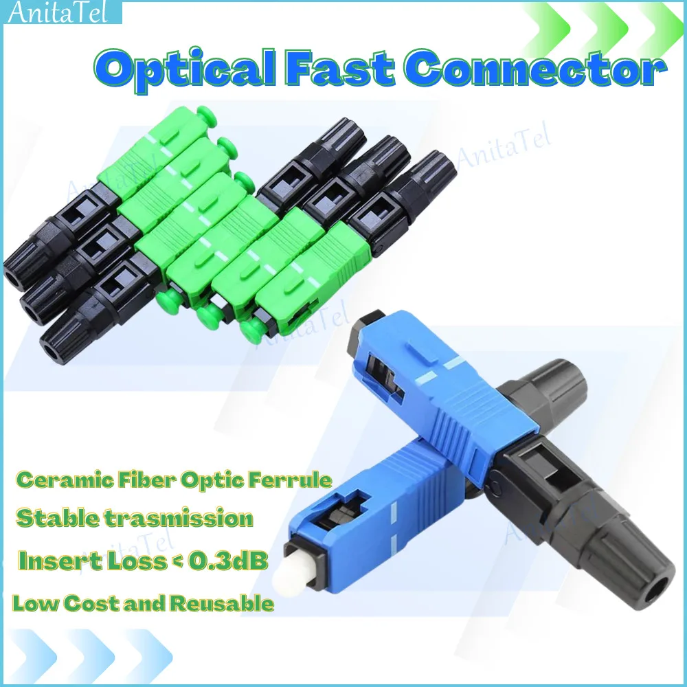SC UPC APC Single-Mode Fiber Optic SC Quick connector Optic Fast Connector SC Quick Field Assembly FTTH Embedded Fast Connector
SC UPC APC Single-Mode Fiber Optic SC Quick connector Optic Fast Connector SC Quick Field Assembly FTTH Embedded Fast Connector