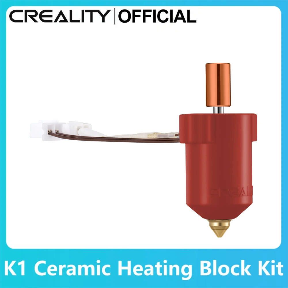 Creality Official K1 3D Printer Ceramic Heating Block Kit 300°C High Tem/Flow Printing Uniform Feeding 60W Heating for K1/K1 MAX
Creality Official K1 3D Printer Ceramic Heating Block Kit 300°C High Tem/Flow Printing Uniform Feeding 60W Heating for K1/K1 MAX