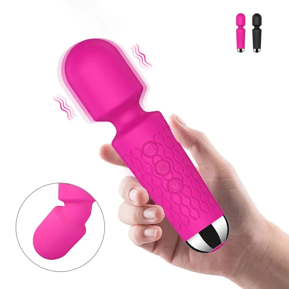 Mini Vibromasseur de Bain pour Femme, 20 Modes, Chargeur USB, Stick Magique, Continents Féminins, Clitoris, Mastjaune, Stick, StiLiban ateur de Point G, Jouets Sexuels 1