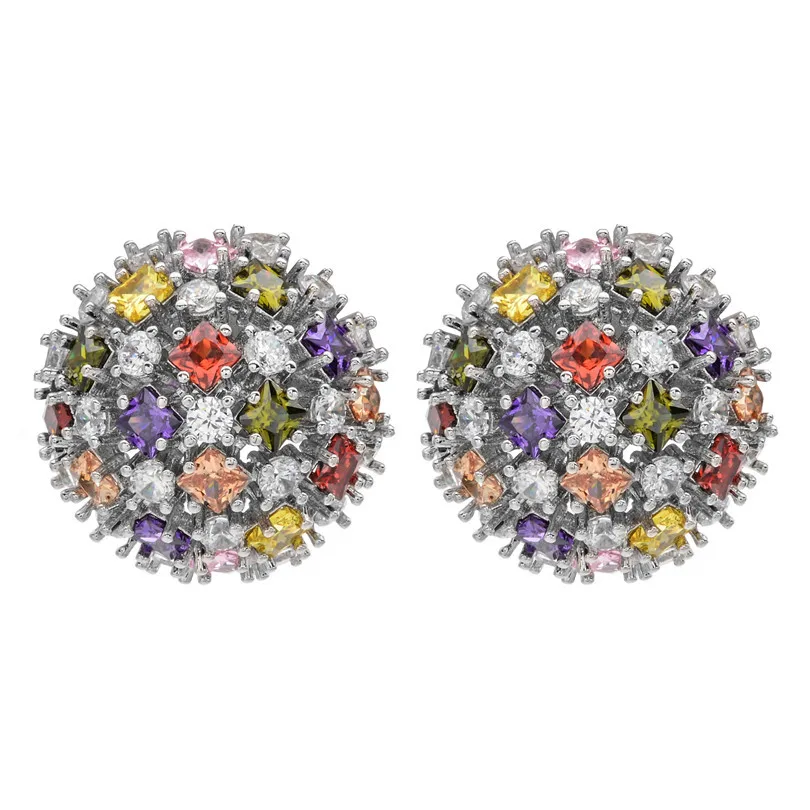 Top-quality AAA Zircon Stones Round Hydrangea Shaped Wedding Bride Stud Earrings High Jewelry Earrings
Top-quality AAA Zircon Stones Round Hydrangea Shaped Wedding Bride Stud Earrings High Jewelry Earrings