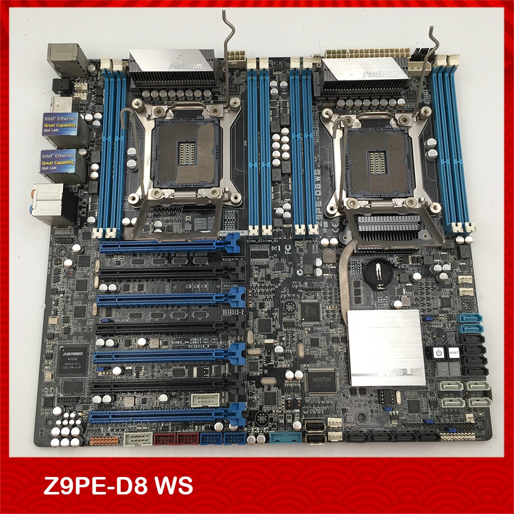 

Server Motherboard For Asus For Z9PE-D8 WS 14*SATA 7*PCI-Ee E5-2696 2680 V2 Fully Tested, Good Quality