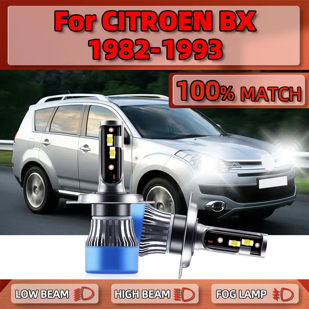 

LED Car Headlight Bulbs 120W 20000LM Turbo Auto Headlamps 12V 6000K White For CITROEN BX 1982-1987 1988 1989 1990 1991 1992 1993