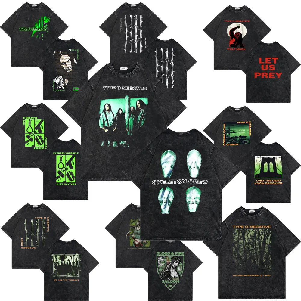 Washed Vintage Rock Band Type O Negative Essential Graphic Tshirt Men Women 90s Retro Gothic T-Shirts Male Oversized Streetwear
Washed Vintage Rock Band Type O Negative Essential Graphic Tshirt Men Women 90s Retro Gothic T-Shirts Male Oversized Streetwear