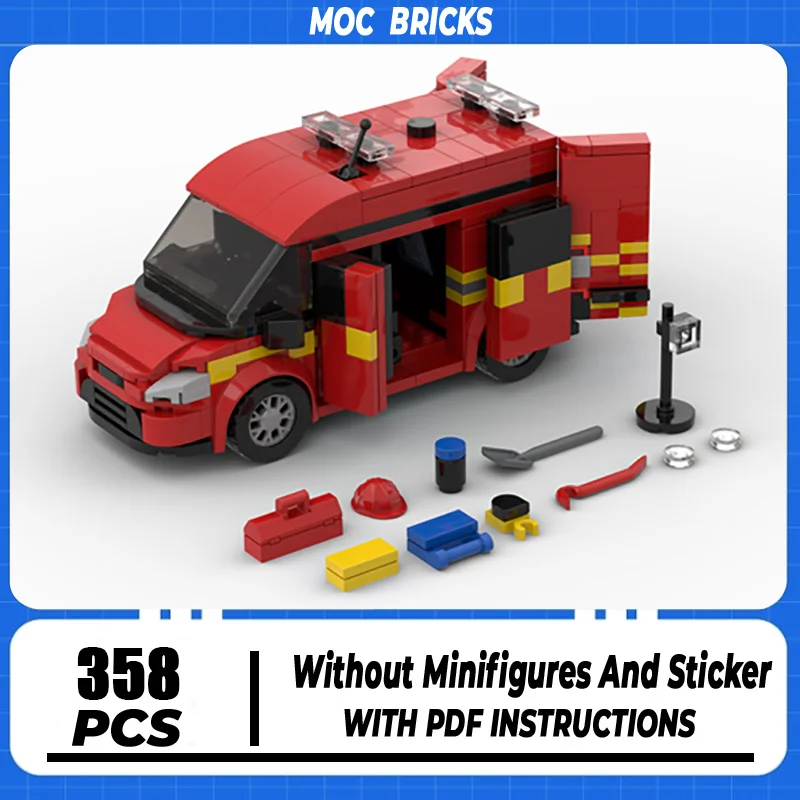 

Car Series Moc Building Blocks London Fire Investigation Model Technology Brick Brand-name Vehicle DIY Toy For Gifts