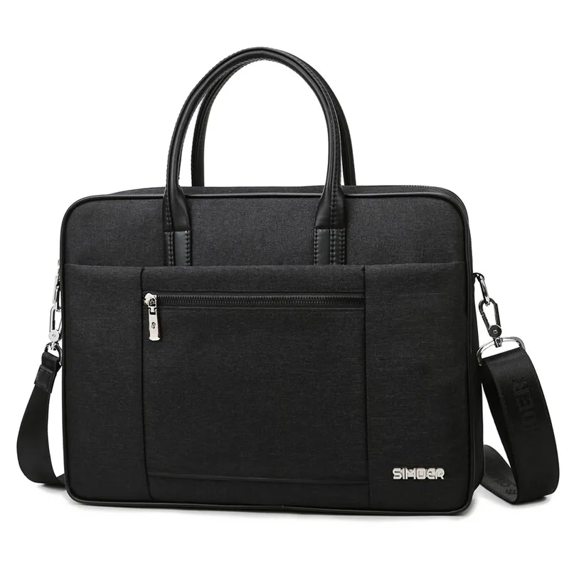 Black Business Casual Zippered Laptop Messenger Bag Crossbody Briefcase with Document Organizer for Meetings SIMOER 1716
Black Business Casual Zippered Laptop Messenger Bag Crossbody Briefcase with Document Organizer for Meetings SIMOER 1716
