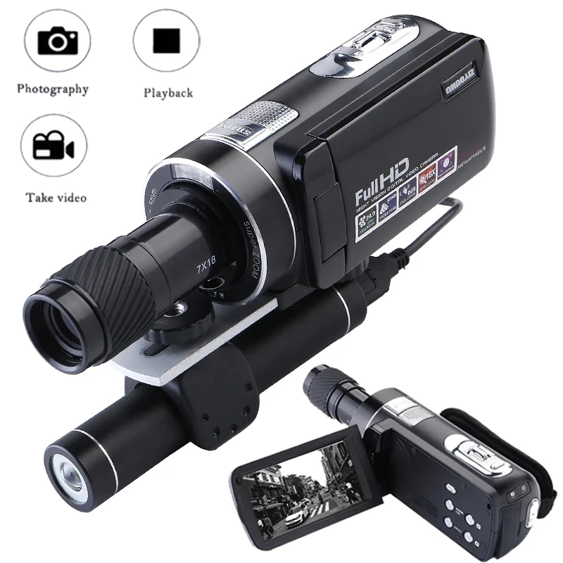 

FullHD 16X цифровой зум устройство ночного видения Инфракрасная видеокамера улыбающееся лицо фотография Красота Многофункциональный ночной Монокуляр