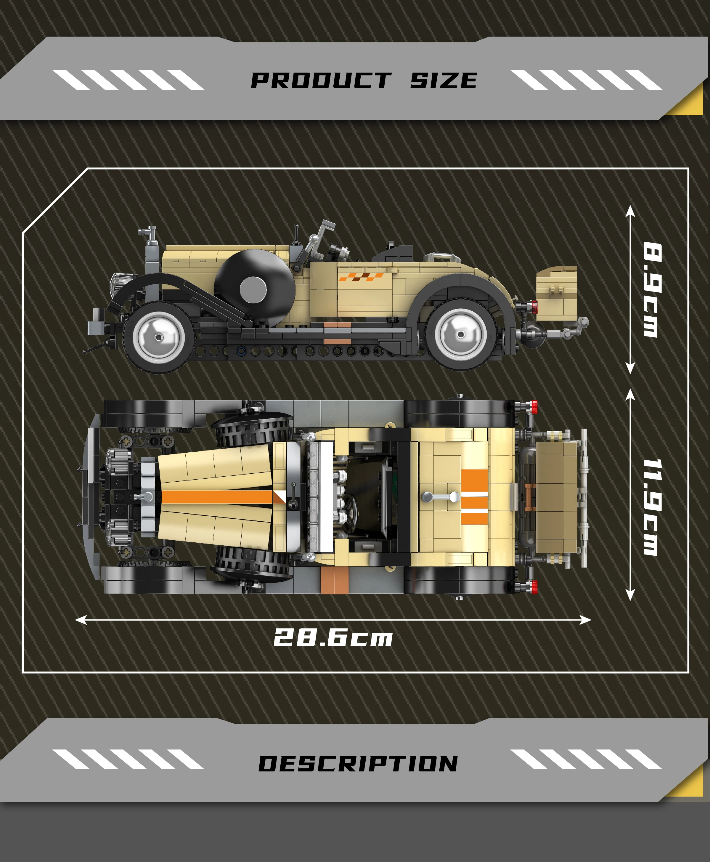 MOULD KING 10115 Creative Fantom Vintage Car Technical Building Blocks Car Toys for Boys MOULD KING 10115 Creative Fantom Vintage Car Technical Building Blocks Car Toys for Boys