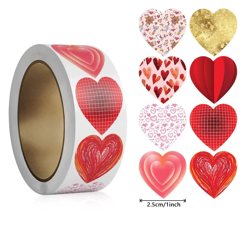 500PCS/Roll Heart Valentine's Day Stickers Seal Stickers Red Glowing Glitter Heart Gift Decorative Stickers Labels
500PCS/Roll Heart Valentine's Day Stickers Seal Stickers Red Glowing Glitter Heart Gift Decorative Stickers Labels