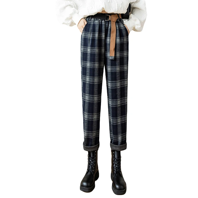 Ladies Chic Fit Lattice Woolen Smoke Pipe Pants Women Clothing Girls High Waist Trousers Female Streetwear Clothes Py208
Ladies Chic Fit Lattice Woolen Smoke Pipe Pants Women Clothing Girls High Waist Trousers Female Streetwear Clothes Py208