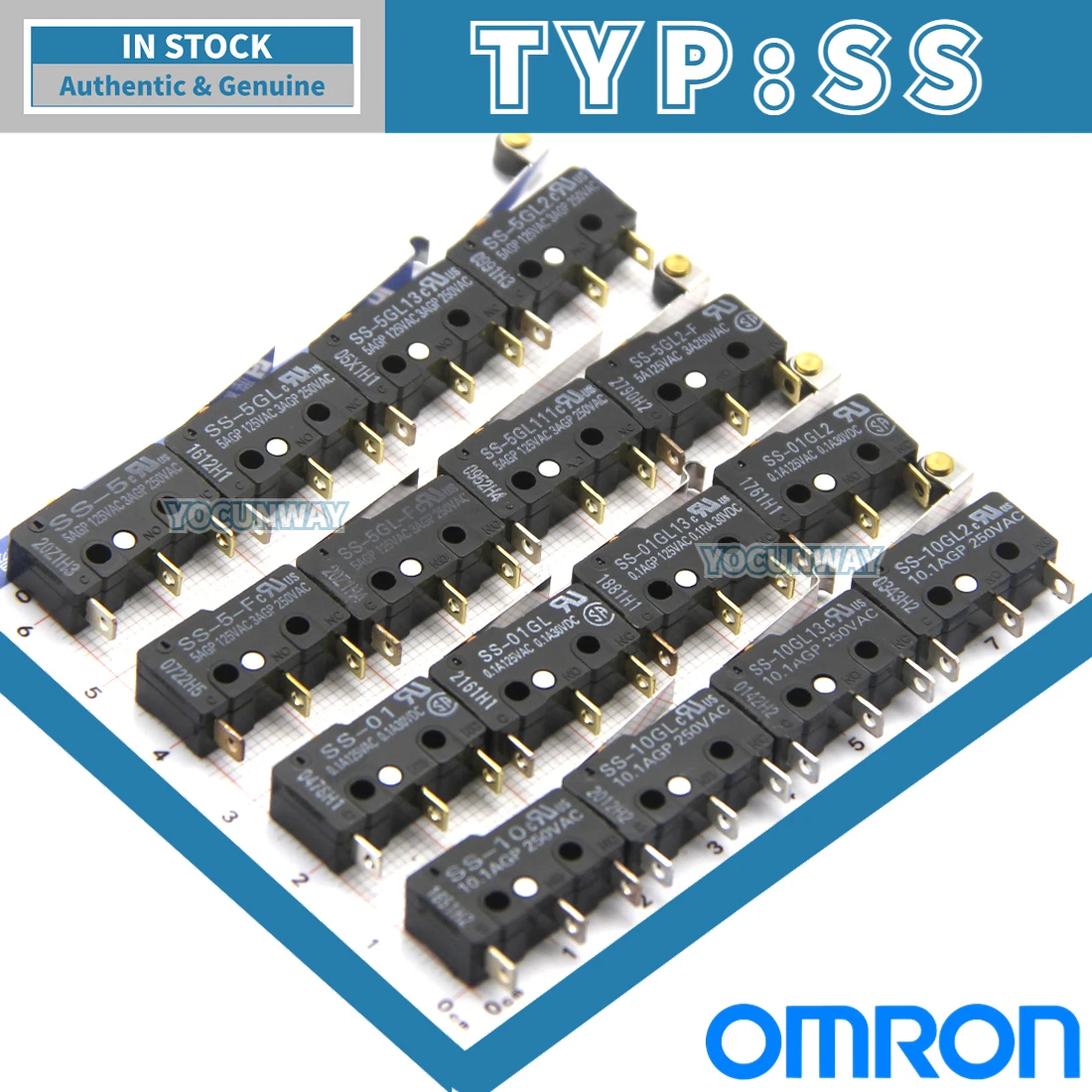 New Authentic Original Japan OMRON Micro Switch SS-01 E 01GL 01GL2 F 01GL13 5 5GL 5GL2 5GL13 5GL111 L 10 10GL 10GL2 10GL13
New Authentic Original Japan OMRON Micro Switch SS-01 E 01GL 01GL2 F 01GL13 5 5GL 5GL2 5GL13 5GL111 L 10 10GL 10GL2 10GL13