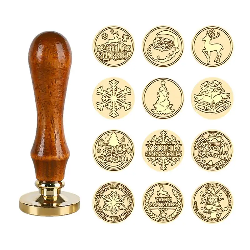 Christmas Wax Seal Stamp Head With Wooden Handle Retro Santa Claus Brass Sealing Wax Tools DIY Party Invitation Envelope Crafts
Christmas Wax Seal Stamp Head With Wooden Handle Retro Santa Claus Brass Sealing Wax Tools DIY Party Invitation Envelope Crafts