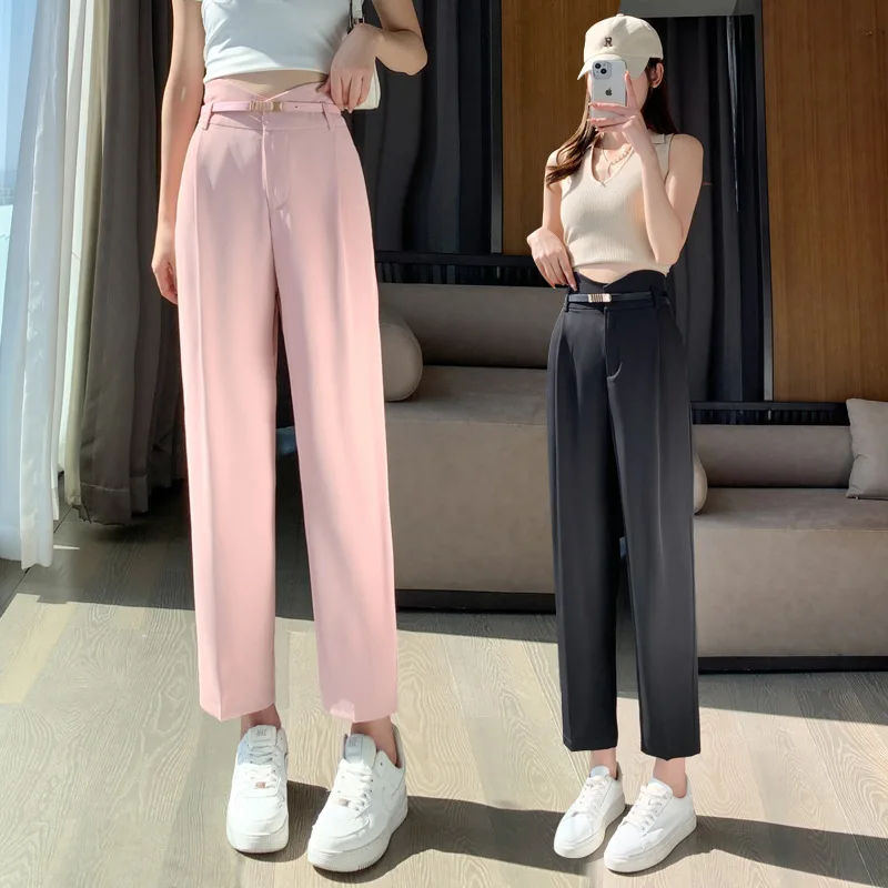 Real Shot Video Three Standard Casual Simple Solid Color Wide-Leg Pants Women's Loose High Waist Commuter Cropped Pants Cigarett
Real Shot Video Three Standard Casual Simple Solid Color Wide-Leg Pants Women's Loose High Waist Commuter Cropped Pants Cigarett