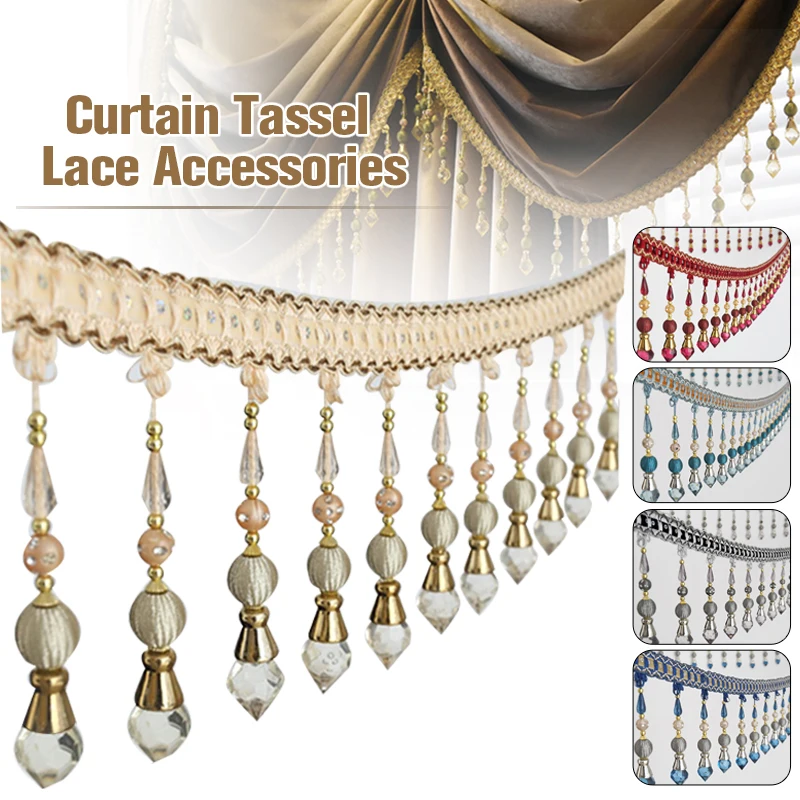 1/3/5M Curtain Trims Crystal Beaded Lace Fringe Tassel DIY Curtain Accessories Sewing Edge Ribbon Decoration Upholstery Material
1/3/5M Curtain Trims Crystal Beaded Lace Fringe Tassel DIY Curtain Accessories Sewing Edge Ribbon Decoration Upholstery Material