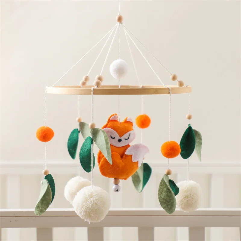 Baby Wooden Bed Bell Rattles Mobile Crib Bracket Soft Felt Fox Leaf Hanging Pendant Newborn Toys Montessori Toys Baby Gift
Baby Wooden Bed Bell Rattles Mobile Crib Bracket Soft Felt Fox Leaf Hanging Pendant Newborn Toys Montessori Toys Baby Gift