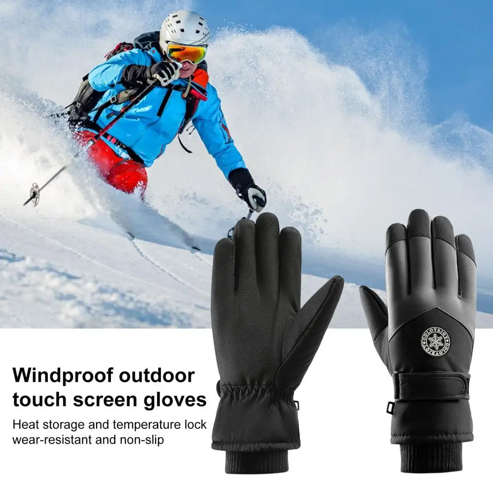 1 Pair Unisex Cycling Gloves Windproof Thick Warm Gloves Touch Screen Fasten Tape Cold-proof Elastic Wrist Winter Skiing Gloves
1 Pair Unisex Cycling Gloves Windproof Thick Warm Gloves Touch Screen Fasten Tape Cold-proof Elastic Wrist Winter Skiing Gloves