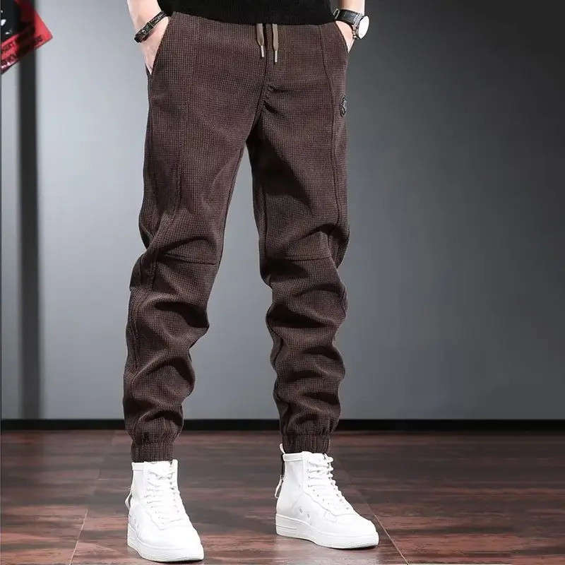 spring autumn new Solid color fashion Elastic waist sweatpants man High street Casual lacing Pockets corduroy All-match trousers
spring autumn new Solid color fashion Elastic waist sweatpants man High street Casual lacing Pockets corduroy All-match trousers
