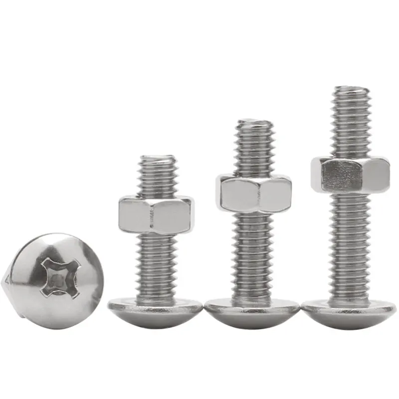 304 stainless steel large flat head screw nut set combination mushroom head cross large round head ross M5*6*8*10
304 stainless steel large flat head screw nut set combination mushroom head cross large round head ross M5*6*8*10