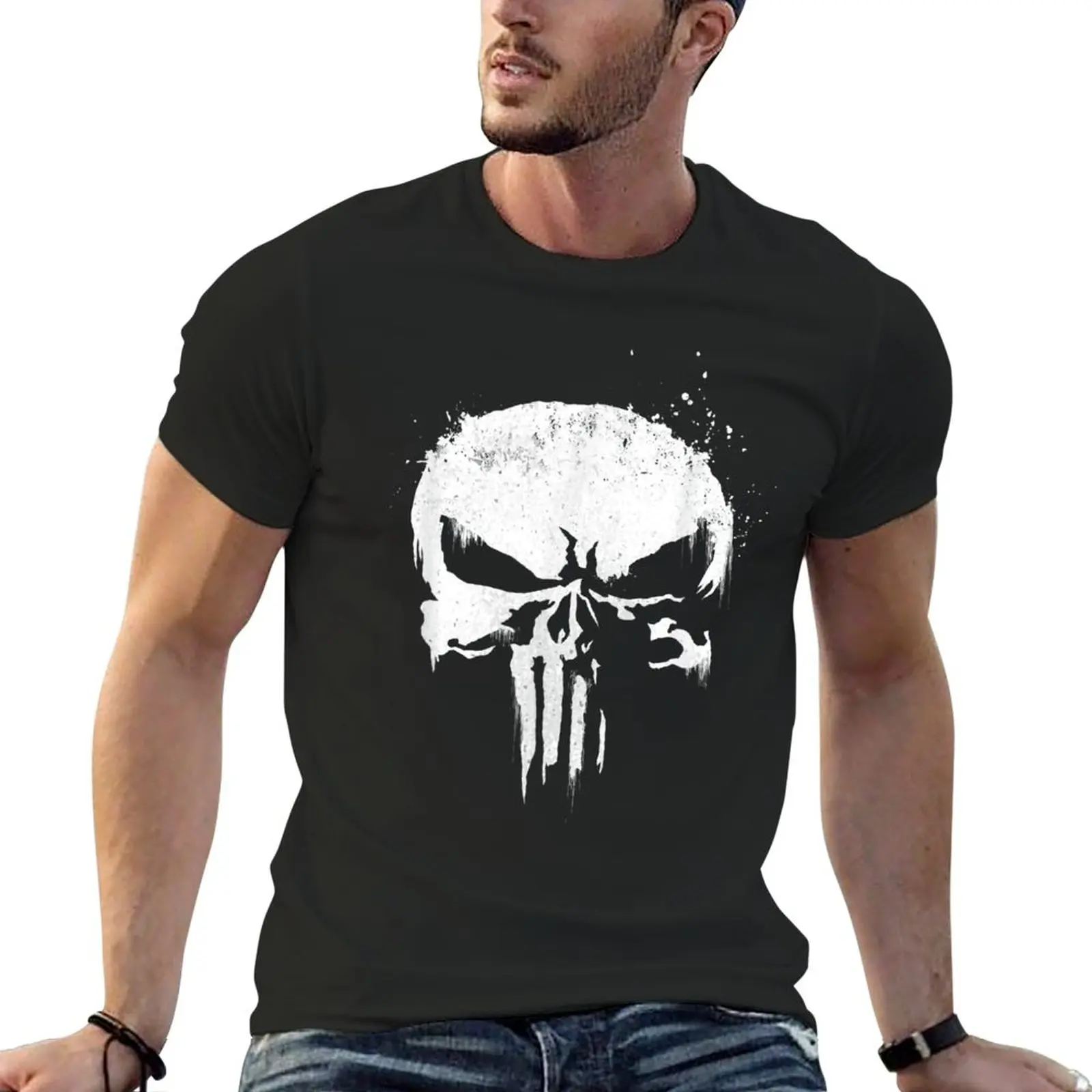 

New The White Skull Logo T-Shirt cute clothes plus size t shirts graphics t shirt sublime t shirt mens big and tall t shirts