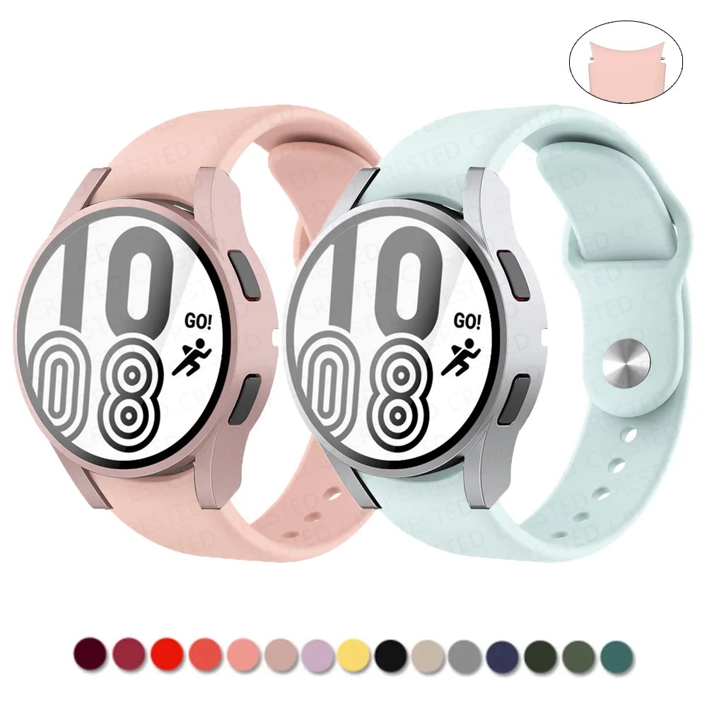 No Gaps band+case For Samsung Galaxy Watch 4 44mm 40mm smartwatch Silicone watchband 20mm Bracelet Correa Watch4 44 40 mm Strap
No Gaps band+case For Samsung Galaxy Watch 4 44mm 40mm smartwatch Silicone watchband 20mm Bracelet Correa Watch4 44 40 mm Strap