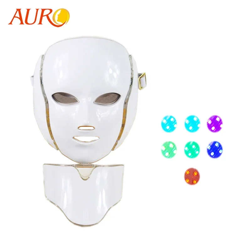 

AU-008C LED Therapy EMS Facial Mask Microcurrent Lifting Machine PDT Light Facial Mask with Neck Cover