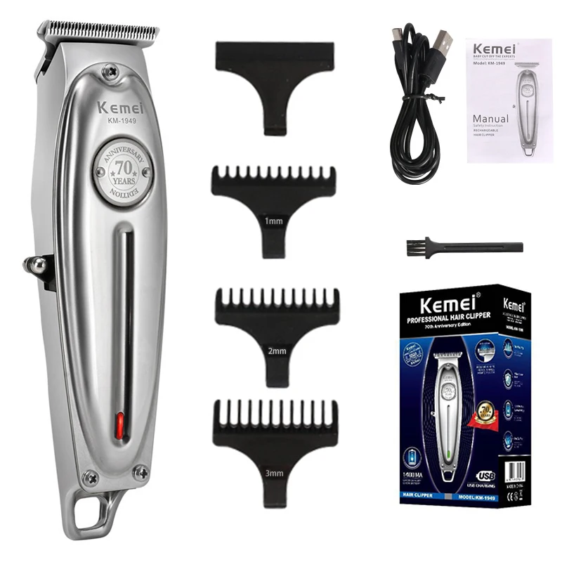 

Kemei KM-1949 Pro electric barber full metal professional hair trimmer for men beard hair clipper finishing hair cutting machine