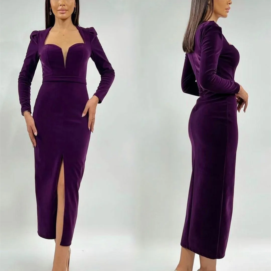 Short Velvet Sweetheart Evening Dresses With Slit فساتين سهرة Prom Dress Ankle Length Mermaid платье на выпускной платье
Short Velvet Sweetheart Evening Dresses With Slit فساتين سهرة Prom Dress Ankle Length Mermaid платье на выпускной платье