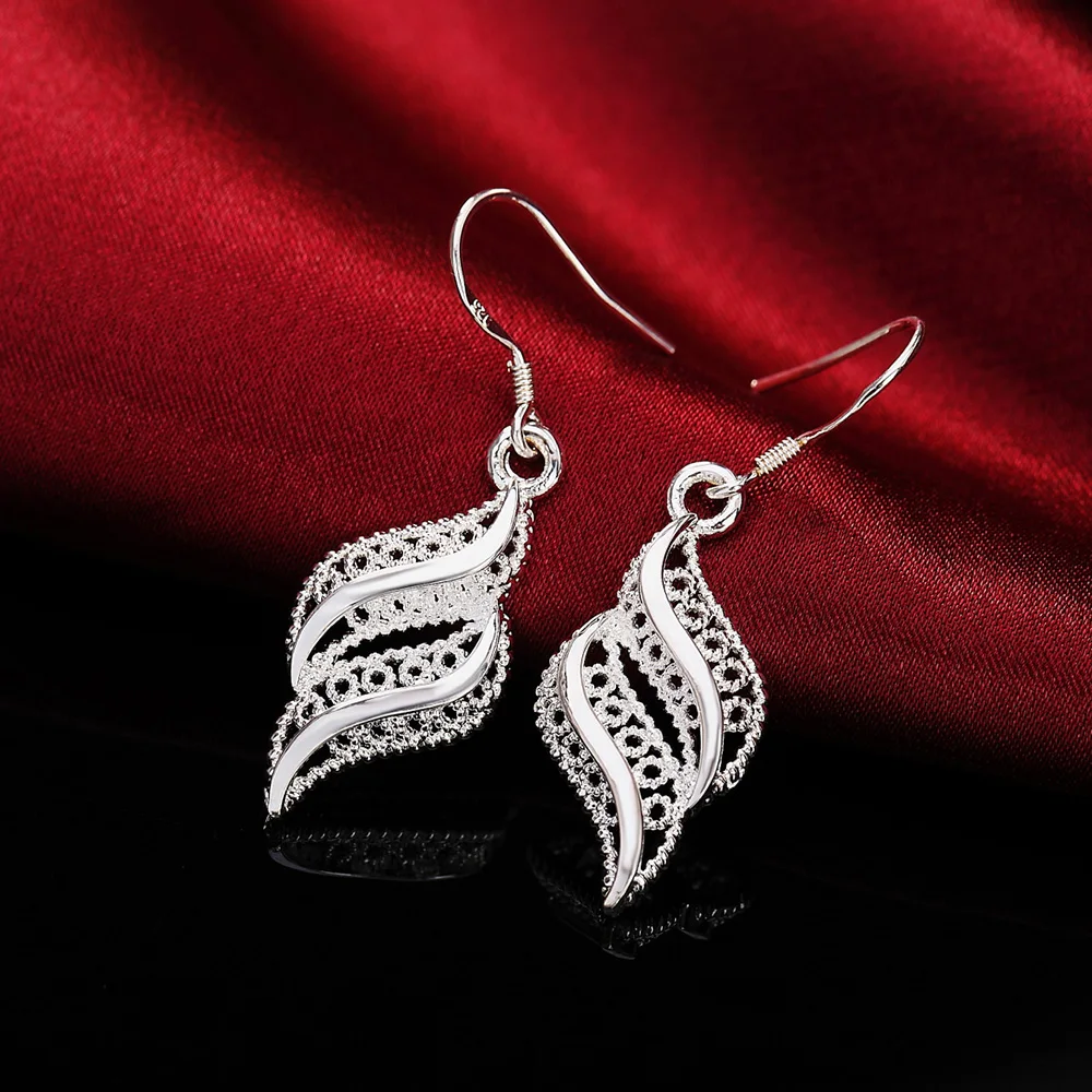 Hot sale high quality 925 Sterling Silver Flowers leaf Earrings Women fashion party Jewelry Christmas Gifts vintage earrings
Hot sale high quality 925 Sterling Silver Flowers leaf Earrings Women fashion party Jewelry Christmas Gifts vintage earrings