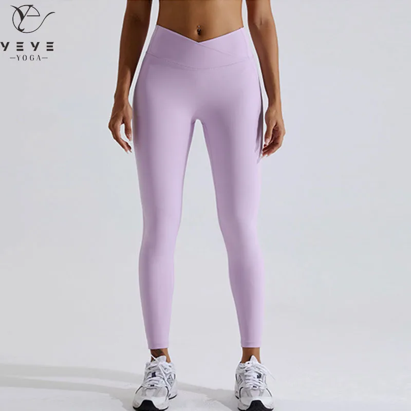 

V Front Yoga Pant Butt Lifting Leggings Women Booty Workout Gym Running Scrunch Sport Woman Tights Fitness Pants