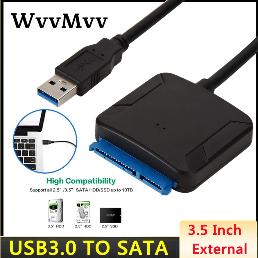 

USB 3.0 To SATA 3 Cable Sata To USB Adapter Convert Cables Support 2.5/3.5 Inch External SSD HDD Adapter Hard Drive Adapter