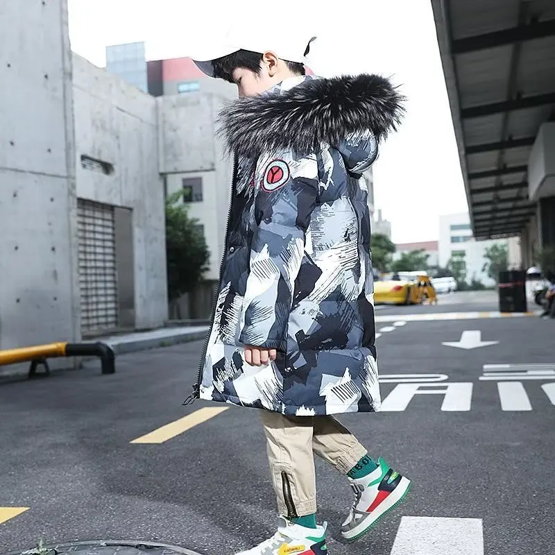Winter jacket for Boys Girls Medium Length Down Jacket Black Thickened Hooded Coat Big Childrens Kids Jacket Long Parkas
Winter jacket for Boys Girls Medium Length Down Jacket Black Thickened Hooded Coat Big Childrens Kids Jacket Long Parkas