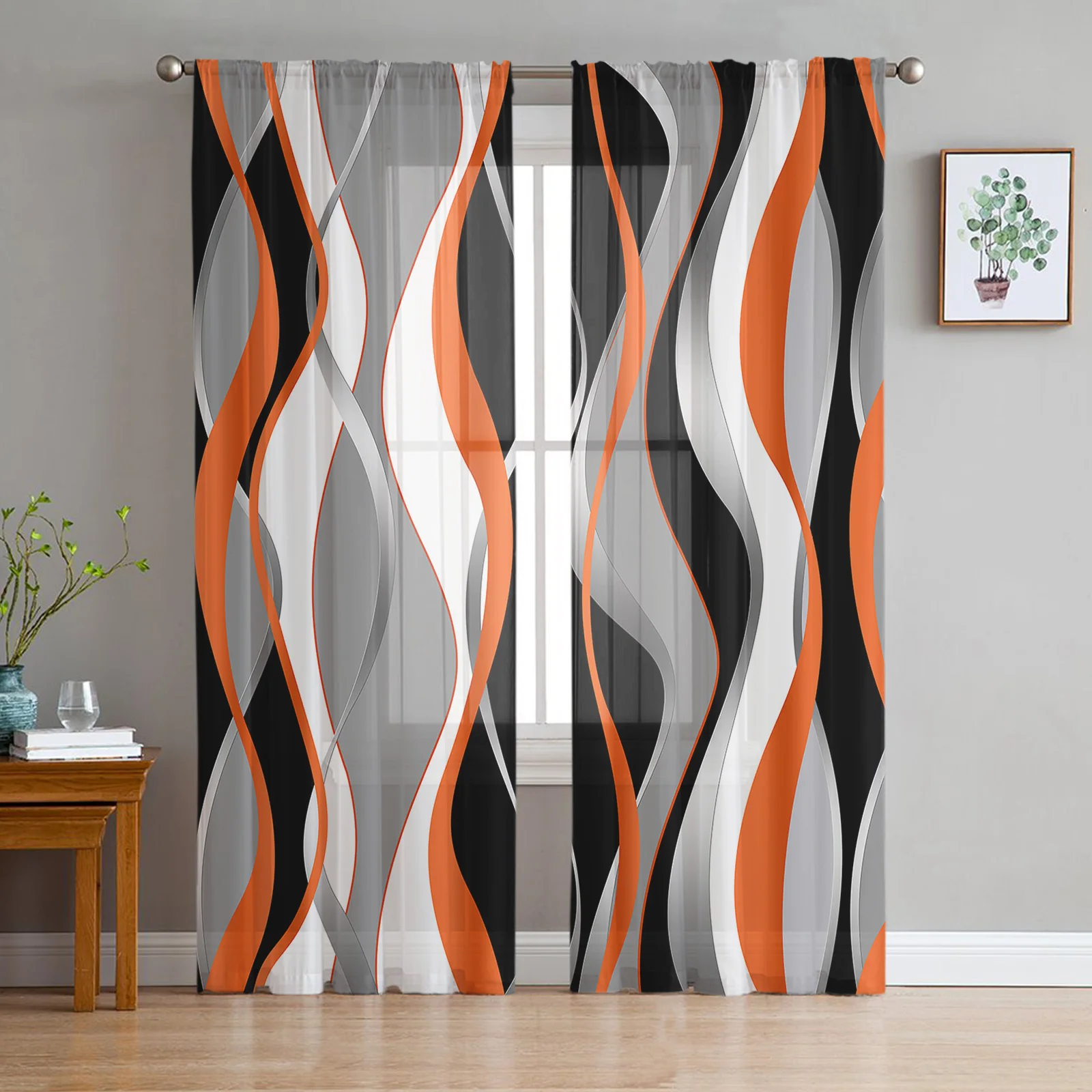 Abstract Lines Orange Tulle Curtains for Living Room Sheer Voile Curtain for Bedroom Kitchen Window Drapes Blinds
Abstract Lines Orange Tulle Curtains for Living Room Sheer Voile Curtain for Bedroom Kitchen Window Drapes Blinds