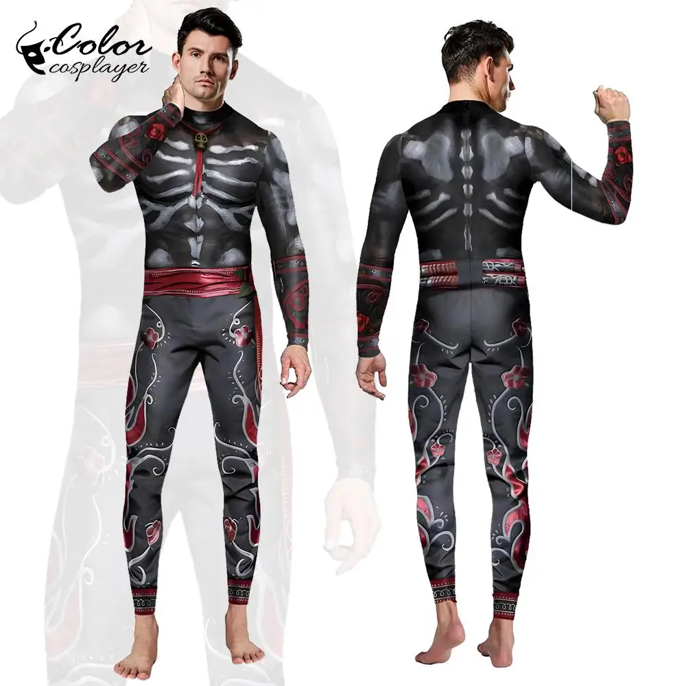 Color Cosplayer Halloween Full Body Jumpsuit Men Cosplay Costume Long Sleeve Carnival Party Catsuit Day of The Dead Bodysuit
Color Cosplayer Halloween Full Body Jumpsuit Men Cosplay Costume Long Sleeve Carnival Party Catsuit Day of The Dead Bodysuit