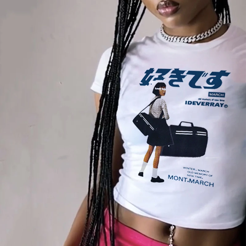 Cute Cartoon Print T-Shirt Y2k Punk Goth Casual Sexy Baby Tees Skinny Summer Crop Tops Vintage Women's Streetwear Grunge Tops
Cute Cartoon Print T-Shirt Y2k Punk Goth Casual Sexy Baby Tees Skinny Summer Crop Tops Vintage Women's Streetwear Grunge Tops
