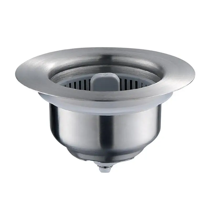 Kitchen Sink Drain Strainer Press Type Stainless Steel Sink Seal Filter Sink Stopper Drain Basket Strainer Food Debris Catcher
Kitchen Sink Drain Strainer Press Type Stainless Steel Sink Seal Filter Sink Stopper Drain Basket Strainer Food Debris Catcher