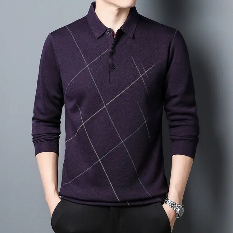 Men's fashion long sleevestriped polo shirt spring spring and autumn street basic men's clothes loose casual business cotton top
Men's fashion long sleevestriped polo shirt spring spring and autumn street basic men's clothes loose casual business cotton top