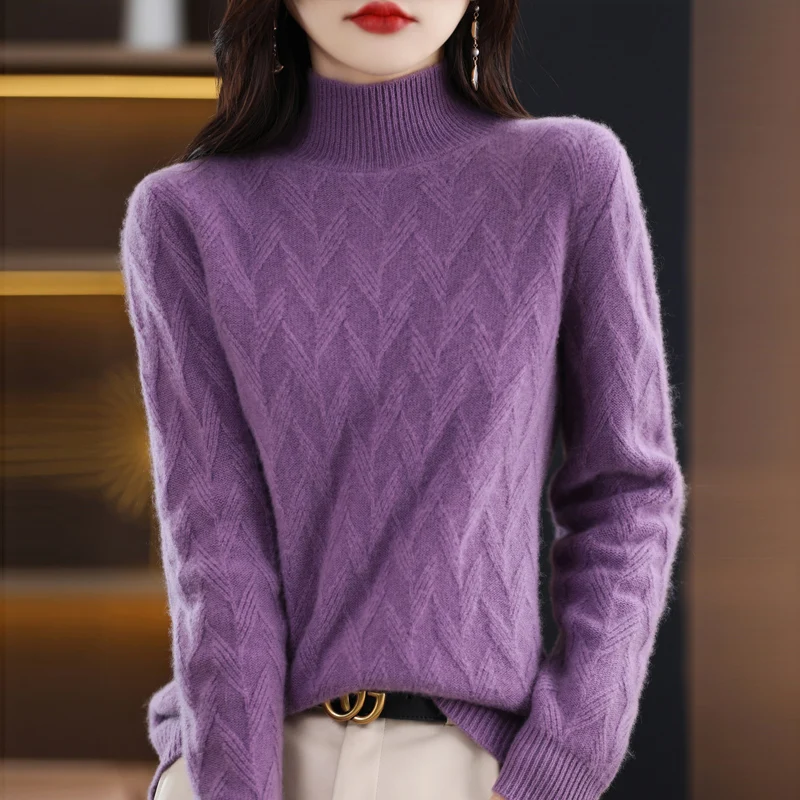 100 Autumn Winter New Women Pullover O-neck Cashmere Wool Sweater Twisted Flower Thick Sweater Loose Knit Bottoming Shirt Pullov
100 Autumn Winter New Women Pullover O-neck Cashmere Wool Sweater Twisted Flower Thick Sweater Loose Knit Bottoming Shirt Pullov